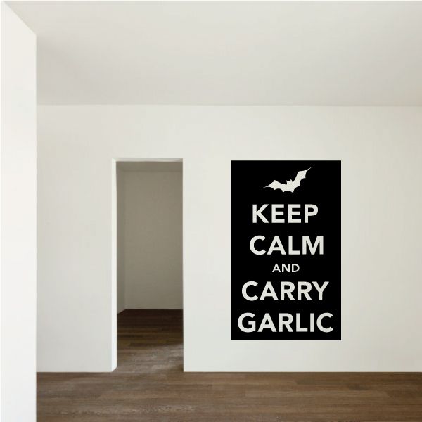 Image of Keep Calm and Carry Garlic Rectangle Decal