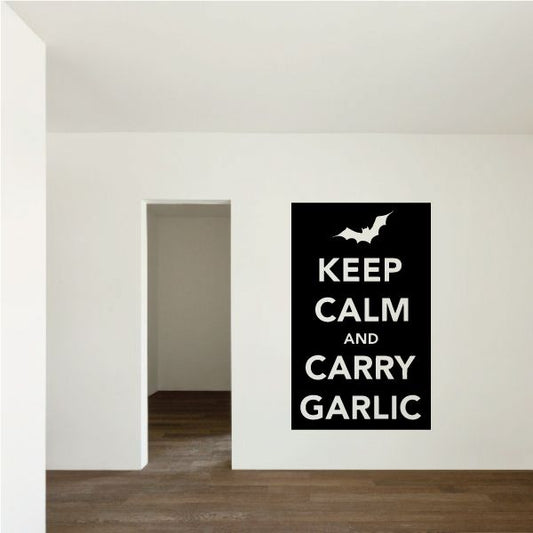 Image of Keep Calm and Carry Garlic Rectangle Decal