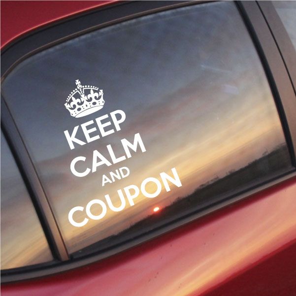 Image of Keep Calm and Coupon 01 Decal