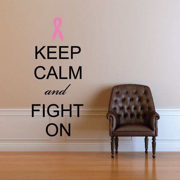 Keep Calm and Fight on Printed Die Cut Decal