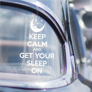 Keep calm sleep on wall decal with moon and stars