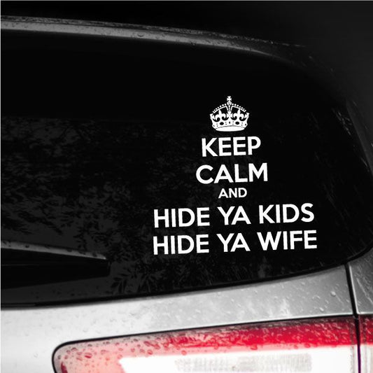 Image of Keep Calm and Hide YA Kids Decal