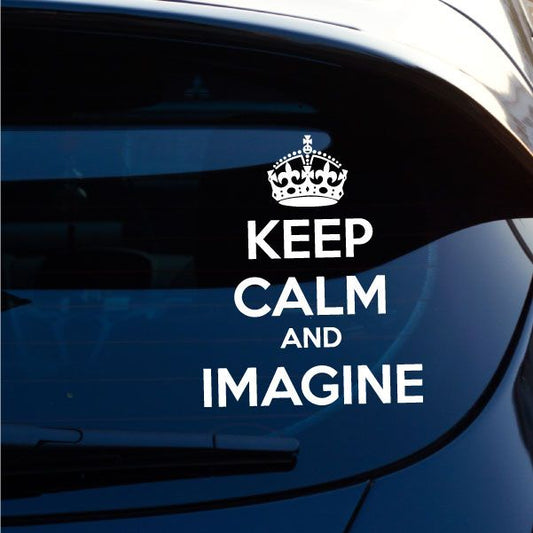 Image of Keep Calm and Imagine Decal