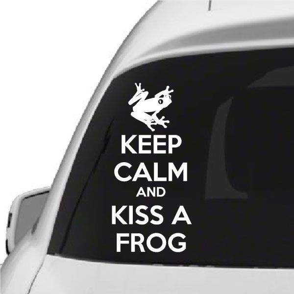 Image of Keep Calm and Kiss a Frog Decal