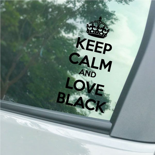 Image of Keep Calm and Love Black Decal