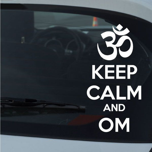 Image of Keep Calm and Om Decal