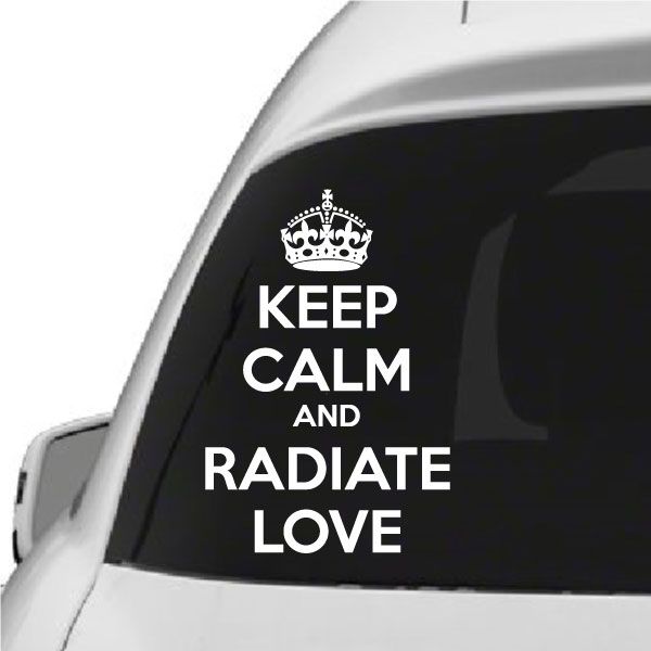 Image of Keep Calm and Radiate Love Decal