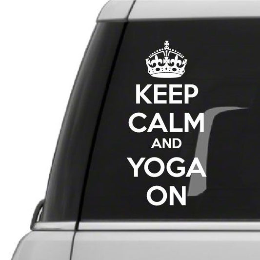 Image of Keep Calm and Yoga on Decal