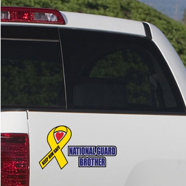 Image of Keep Him Safe National Guard Brother Printed Die Cut Decal