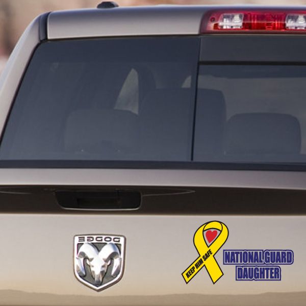 Image of Keep Him Safe National Guard Daugher Printed Die Cut Decal