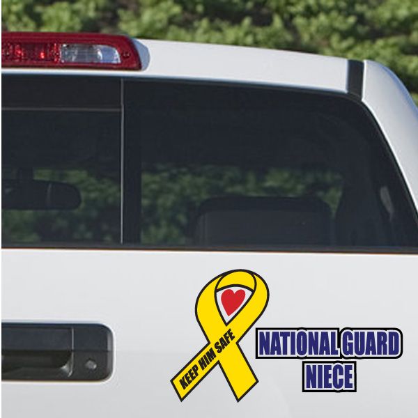 Image of Keep Him Safe National Guard Niece Printed Die Cut Decal