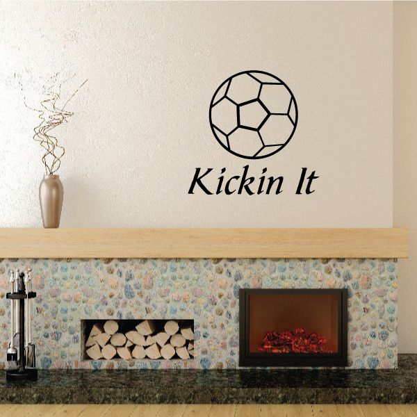 Image of Kickin It Soccer Bumper Sticker - Vinyl Decal - Car Decal - 075