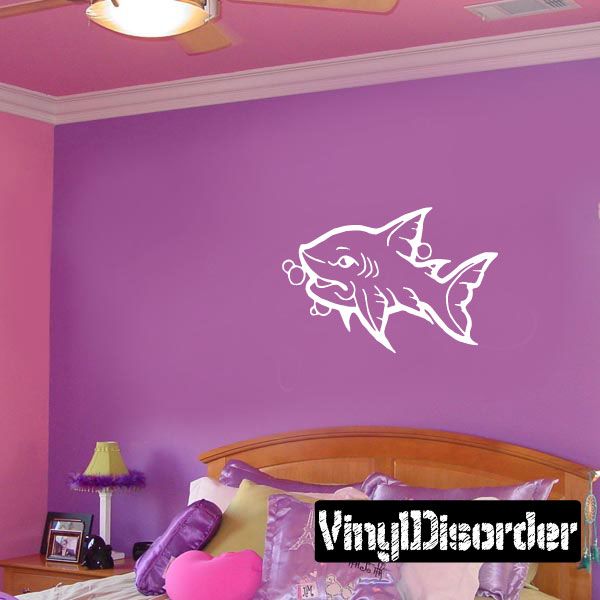 Image of Kids Approaching Shark Decal