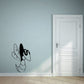 Kids cartoon dragonfly wall decal in black line art