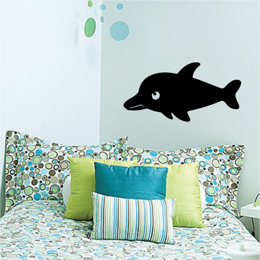 Image of Kids Dolphin Looking Decal