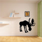 Grazing moose silhouette wall decal