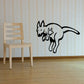 Black kangaroo mom and joey wall decal for kids