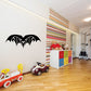 Killer vampire bat wall decal, black bat silhouette with wings spread