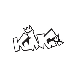 Graffiti king decal sticker with black stylized letters and crown/star icon