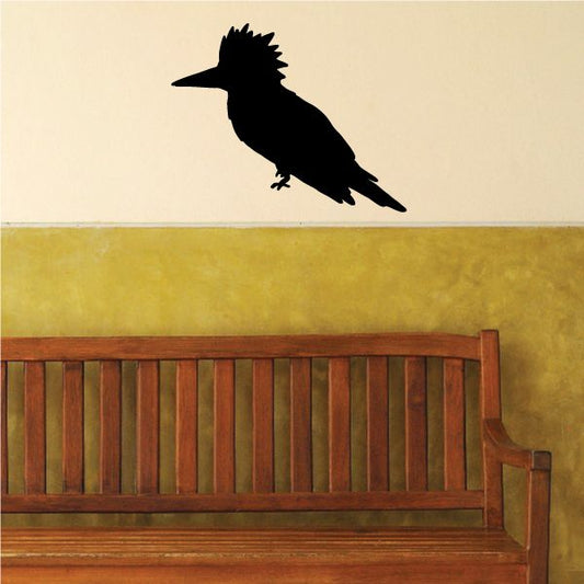 Image of Kingfisher Perched Silhouette Decal