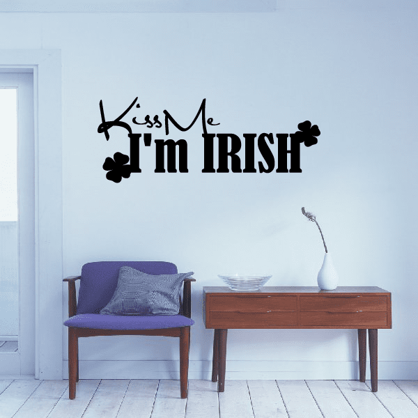 Image of Kiss Me I'm Irish Clover Decal