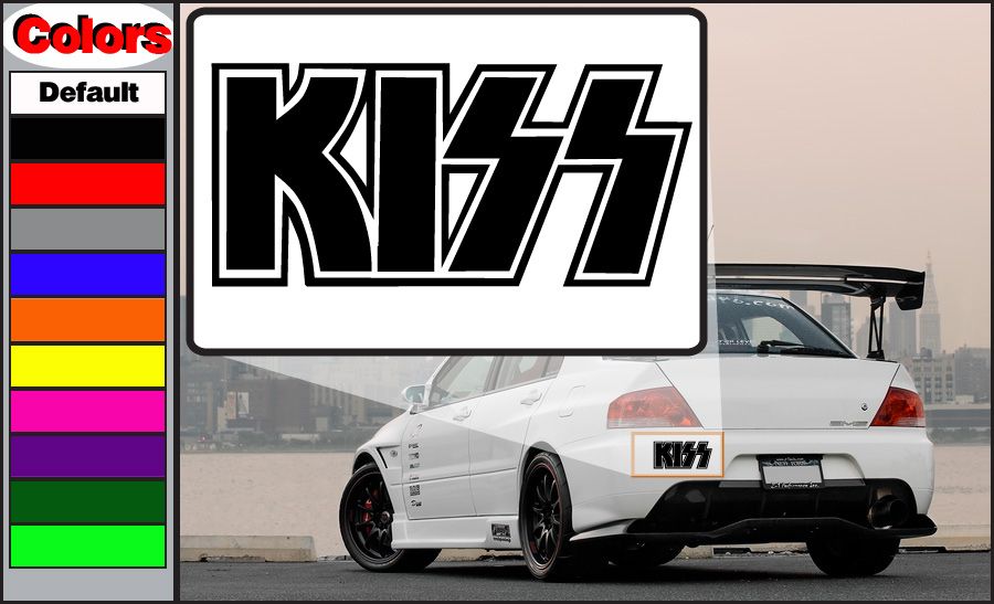 Image of Kiss Text Decal