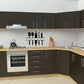 Kitchen utensil wall decal with hanging utensil silhouettes on a striped rack
