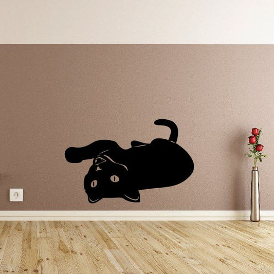 Image of Kitten Playing On Its Back Decal