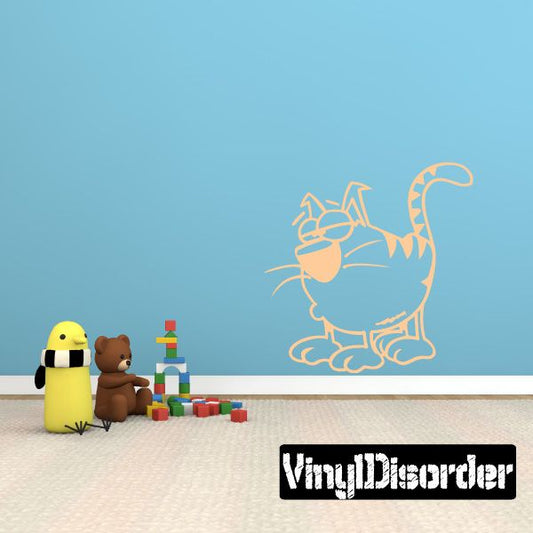 Image of Kitty Cat Cartoon Decal