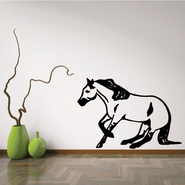 Image of Kneeling American Quarter Horse Decal