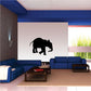 Elephant decal featuring a black kneeling one-knee elephant silhouette