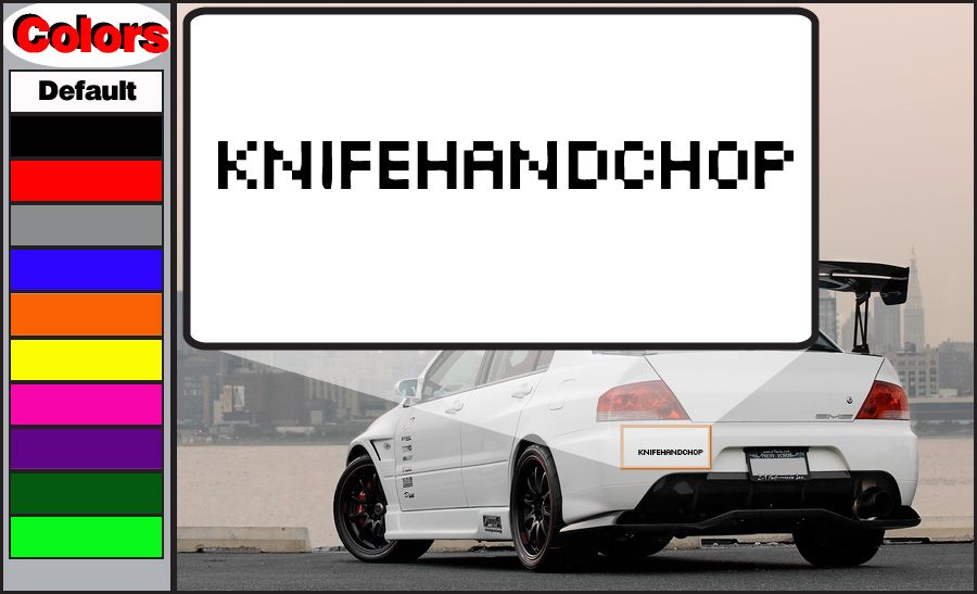 Image of Knife Hand Chop Decal