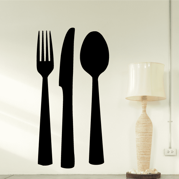 Image of Knife spoon and fork Decal