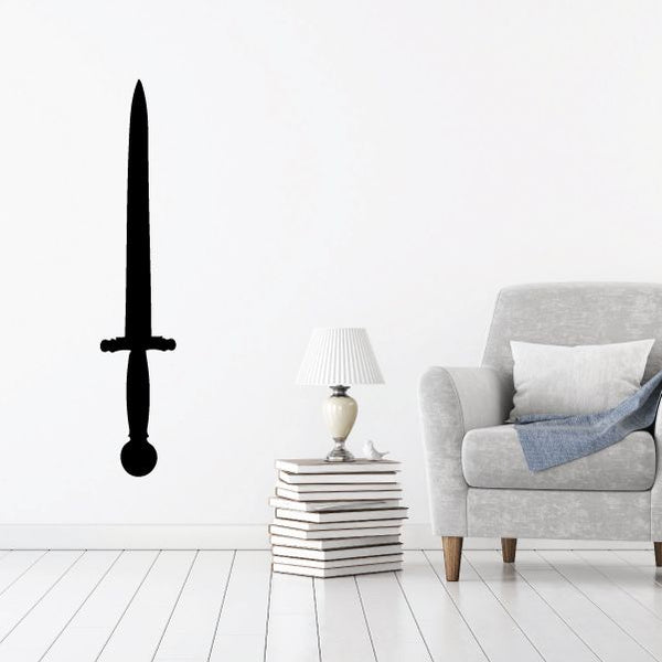 Shortsword decal with black sword silhouette and crossguard