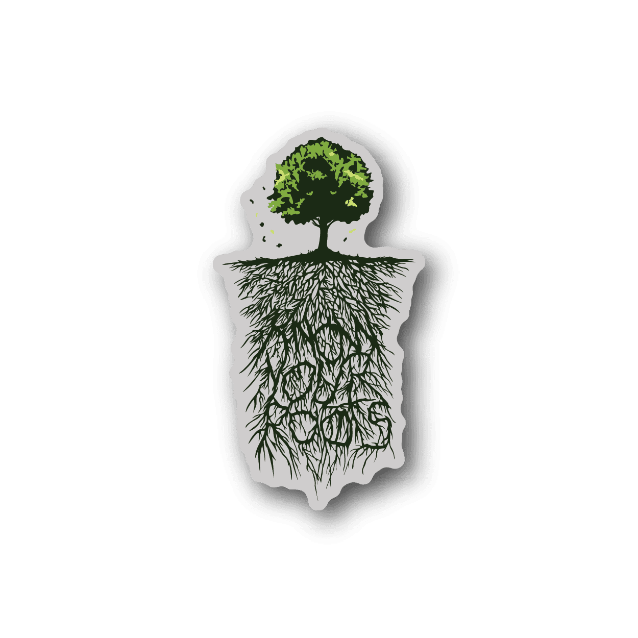 Know Your Roots Tree Vinyl Sticker | Weather-Resistant Vinyl Sticker ...