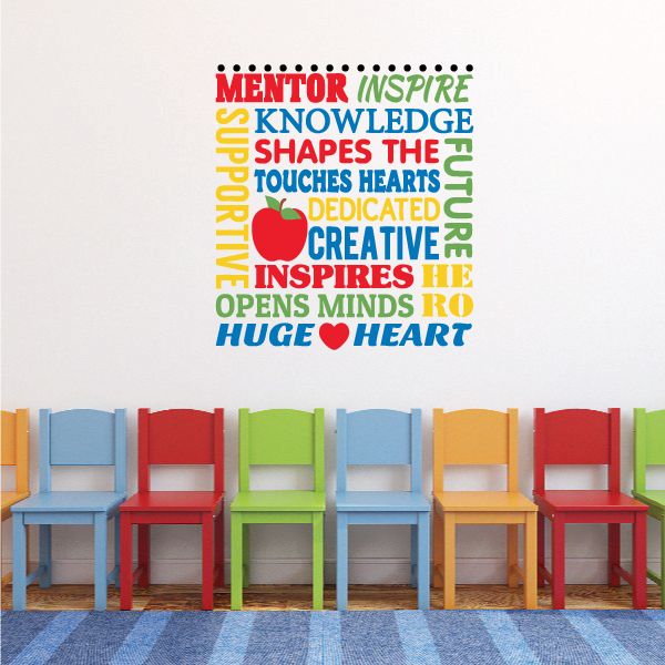 Image of Knowledge Word Collage Decal