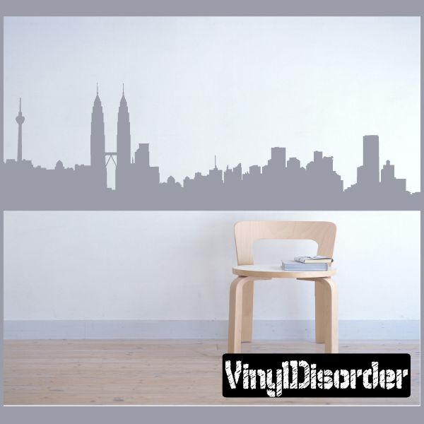 Image of Kuala Lumpur Malaysia Skyline Wall Decal 