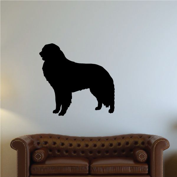 Kuvasz dog silhouette decal, black