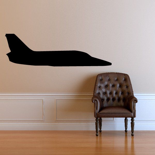 Black L-39 Albatross profile wall decal silhouette