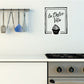 La Dolce Vita wall decal with cupcake graphic and dotted border