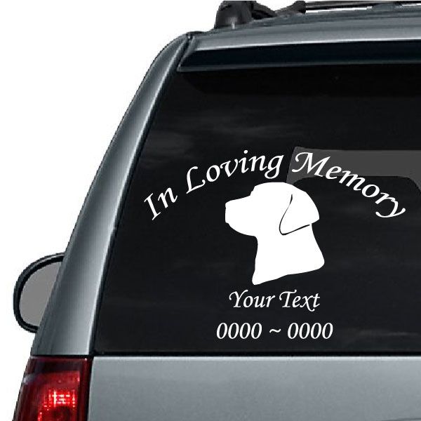 Labrador Custom In Loving Memory Decal – Vinyl Disorder