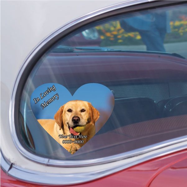 Image of Labrador In Loving Memory Custom Heart Sticker