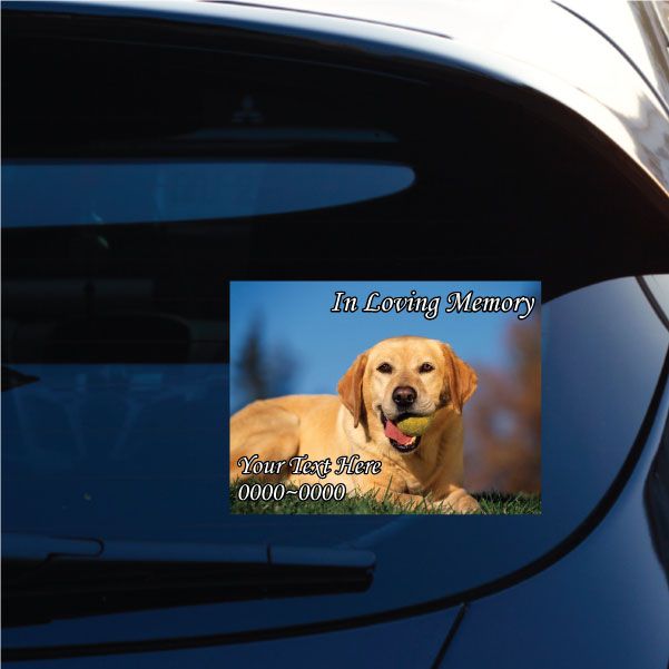 Image of Labrador In Loving Memory Custom Rectangle Sticker