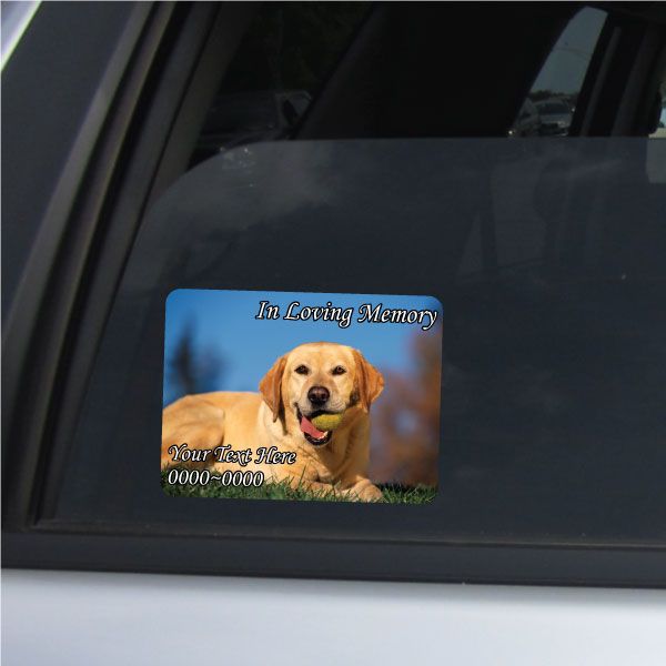 Image of Labrador In Loving Memory Custom Rounded Rectangle Sticker