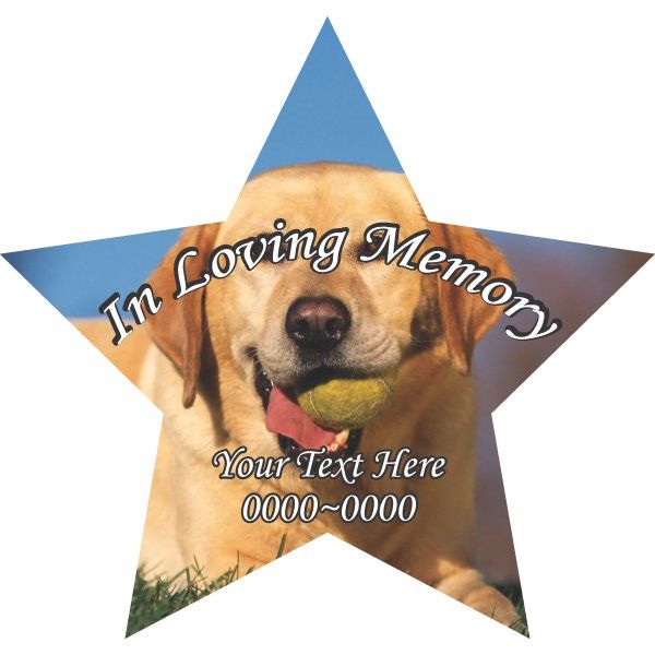 Image of Labrador In Loving Memory Custom Star Sticker