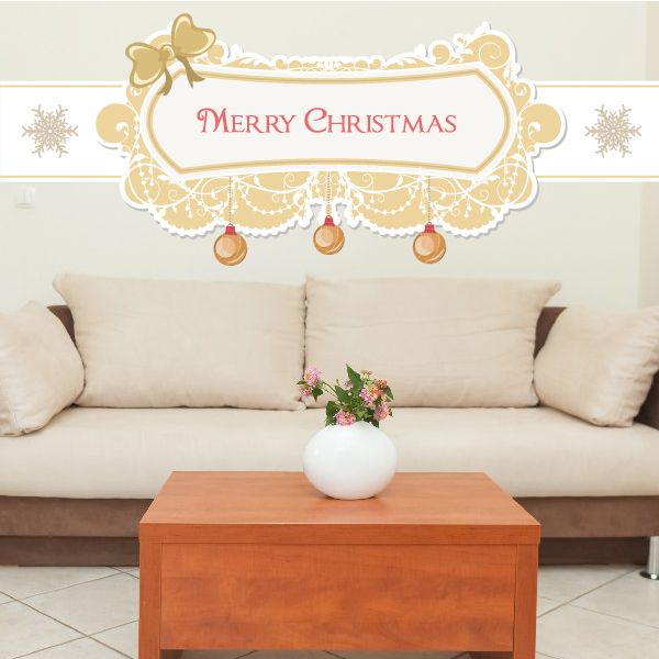 Image of Lace Merry Christmas Sticker