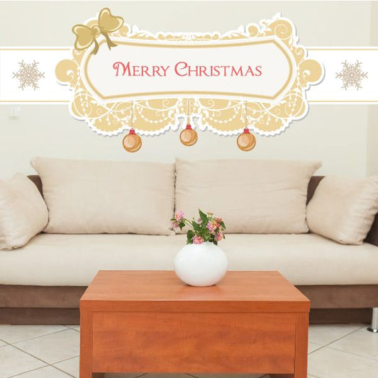 Image of Lace Merry Christmas Sticker