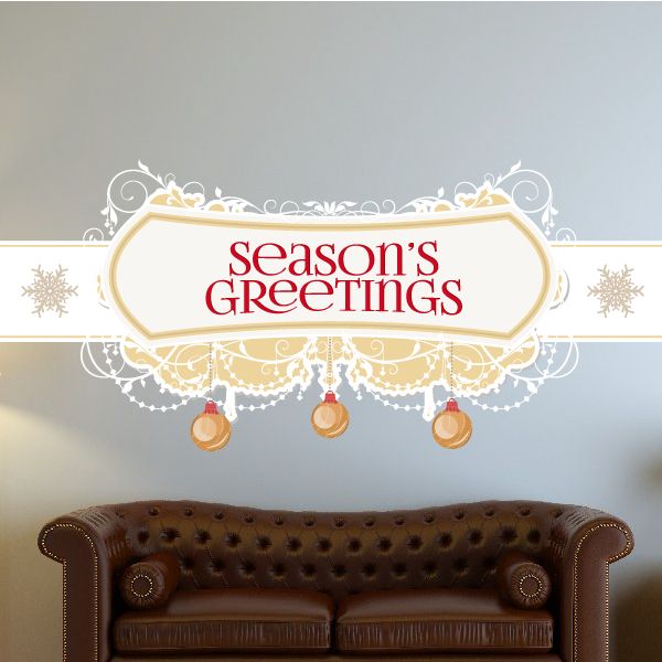 Image of Lace Seasons Greetings Printed Decal