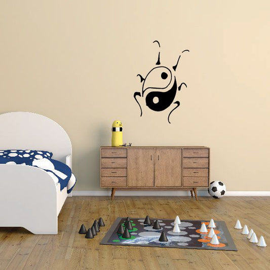 Image of Ladybug as Yin Yang Design Decal