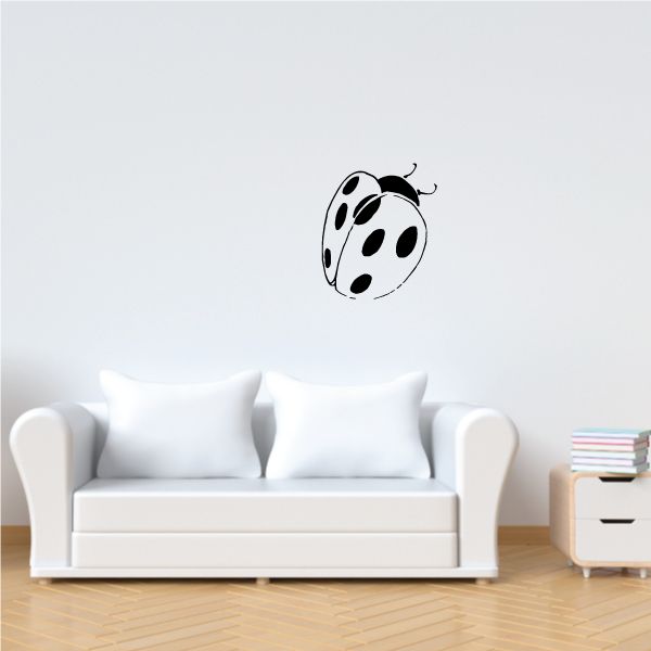 Image of Ladybug Curled Up Decal